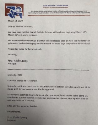 Principal Rodriguez Letter